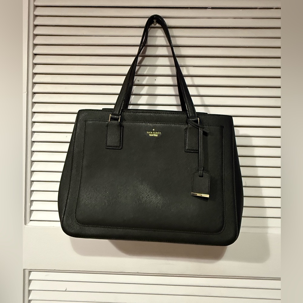 KATE - SPADE Cameron Street Zooey Tote 
 Black Leather Shoulder Bag